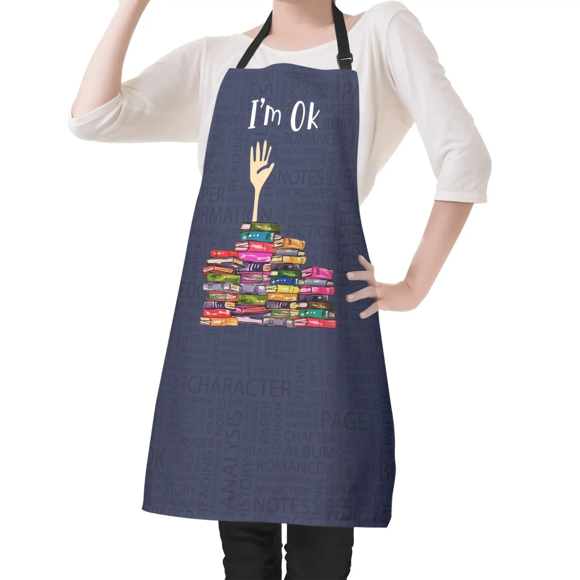 I'm Ok Apron Book Lovers Gift APR22