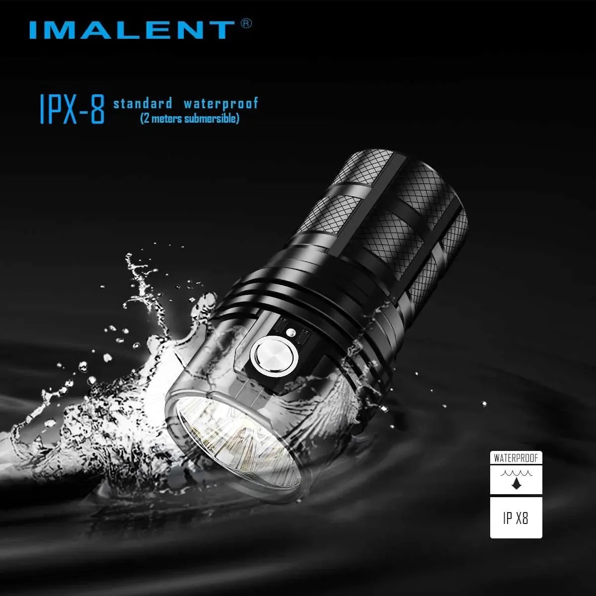 Imalent MS06 25000 Lumen Can Sized Rechargeable Flashlight 6 x CREE XHP70 2nd LED 3 x 21700 Battery (Included)