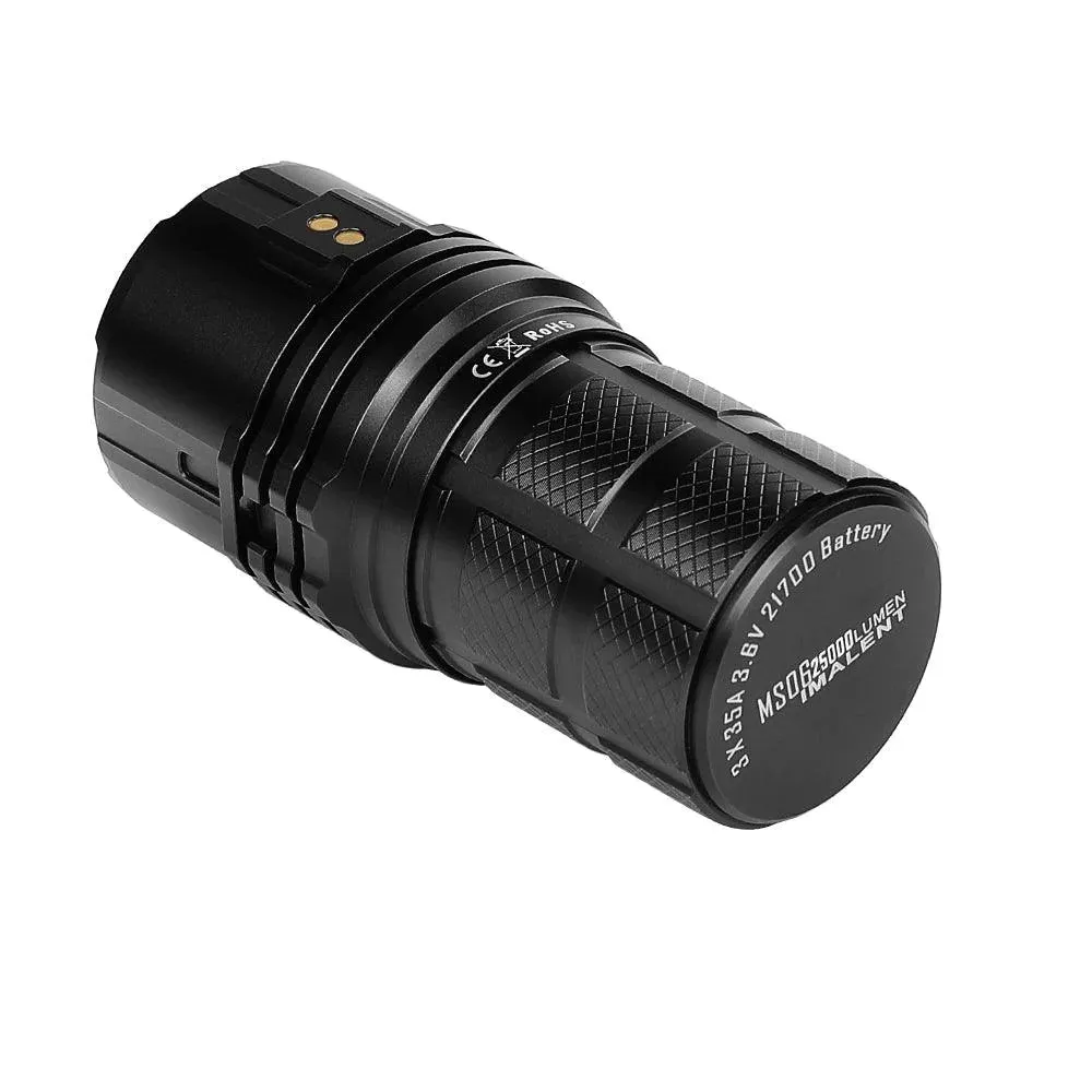 Imalent MS06 25000 Lumen Can Sized Rechargeable Flashlight 6 x CREE XHP70 2nd LED 3 x 21700 Battery (Included)