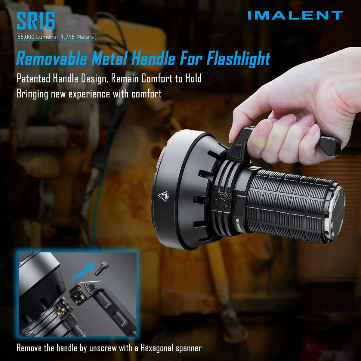 IMALENT SR16 55000 lumen flashlight