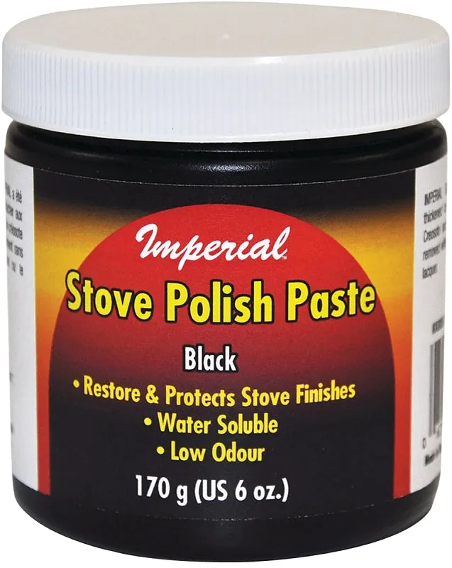 Imperial KK0059 Stove Polish, Paste, Opaque Black, Neutral Oil, 6 fl-oz Jar :EA: QUANTITY: 1