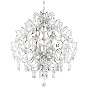 Isabella's Crown 26 in. 8 Lights Chandelier Chrome finish