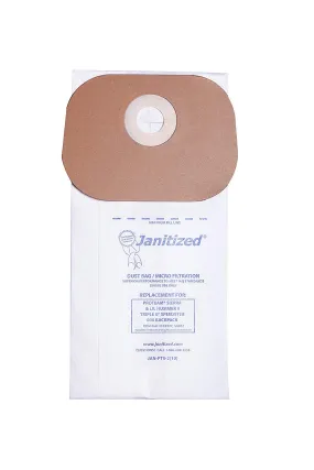 Janitized JAN-PTS-2(10) Premium Replacement Commercial Vacuum Paper Bag for ProTeam, Vacuum Cleaners, OEM#103227, 56002 (Pack of 10)