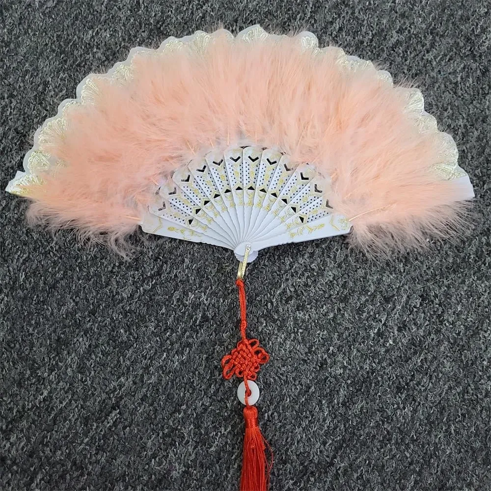 Japanese Folding Feather Hand Fan