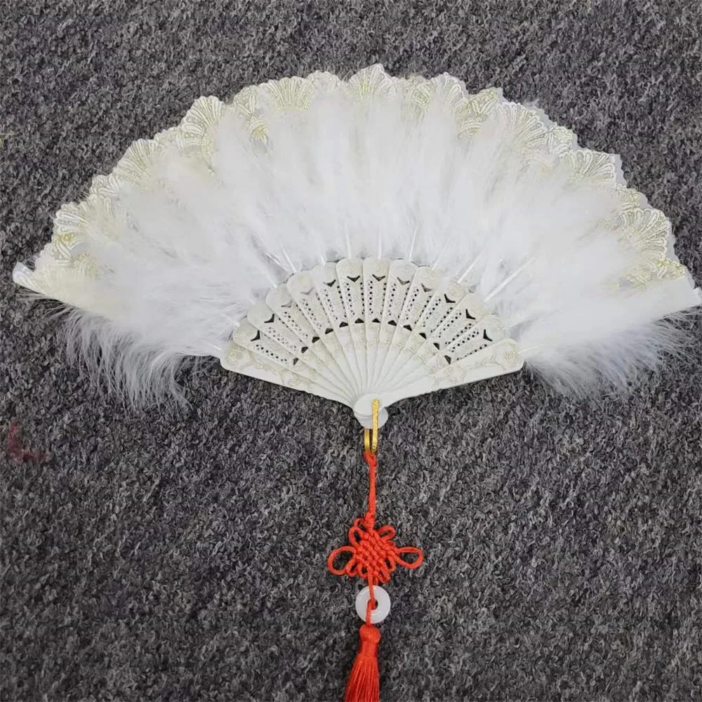 Japanese Folding Feather Hand Fan