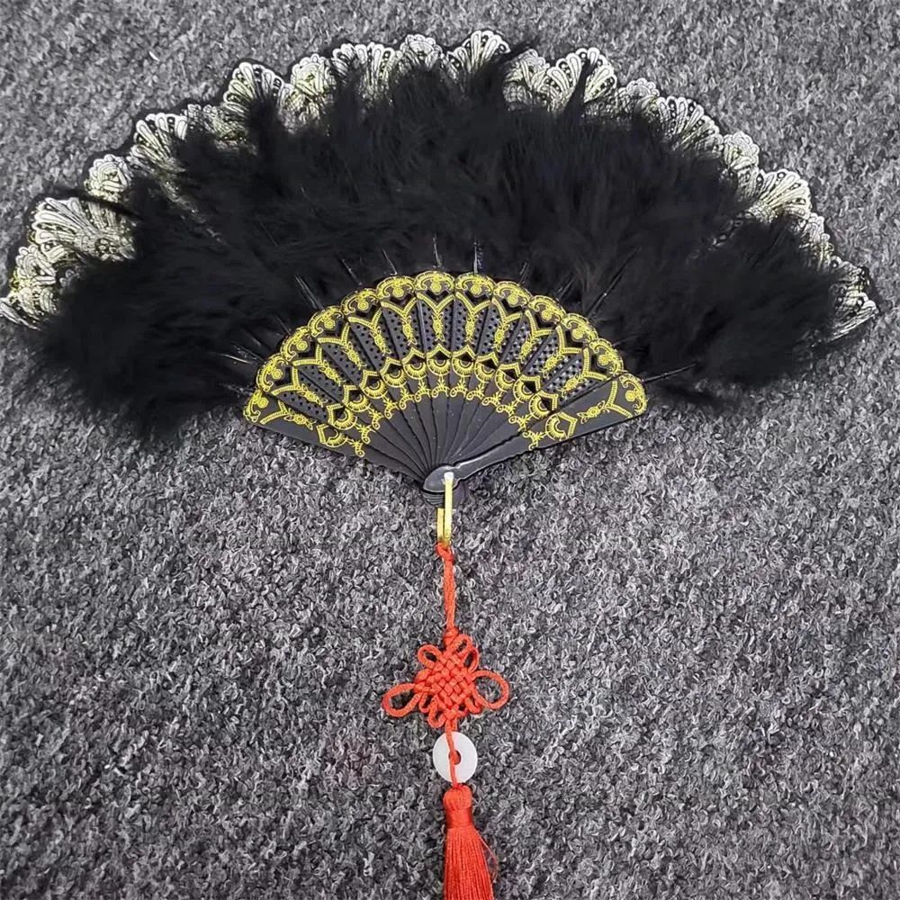 Japanese Folding Feather Hand Fan