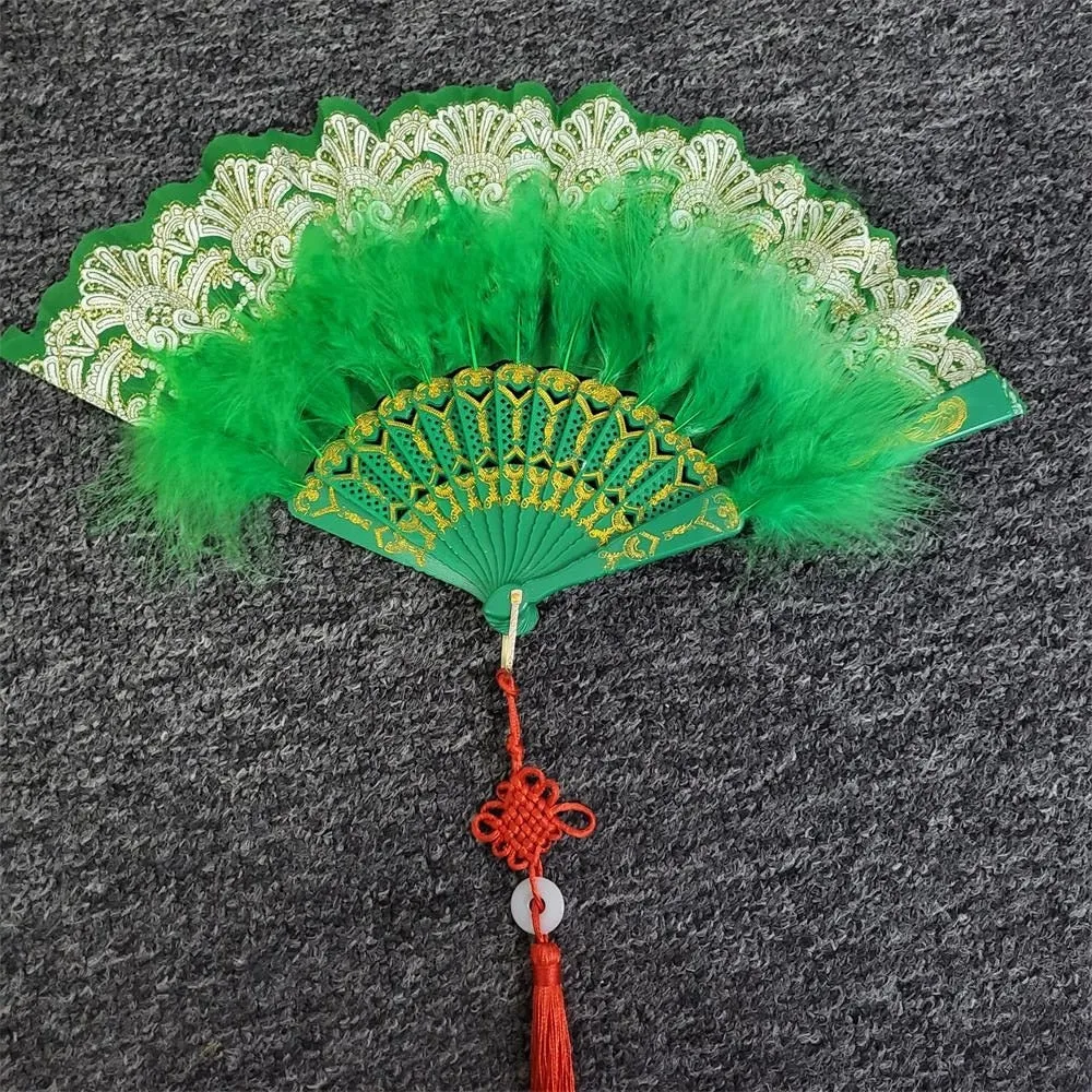 Japanese Folding Feather Hand Fan