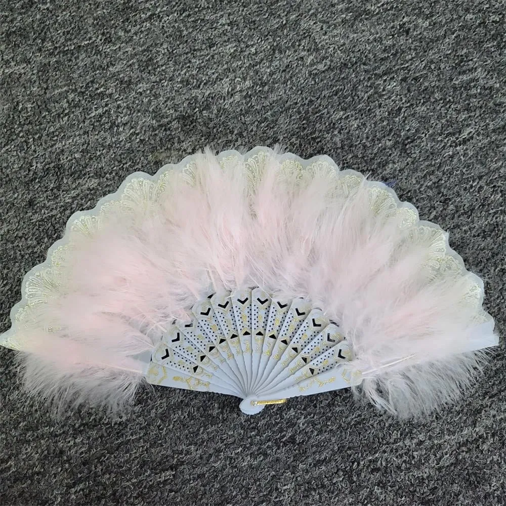 Japanese Folding Feather Hand Fan