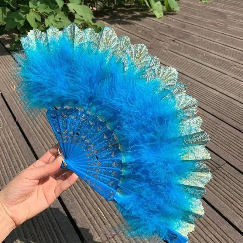 Japanese Folding Feather Hand Fan