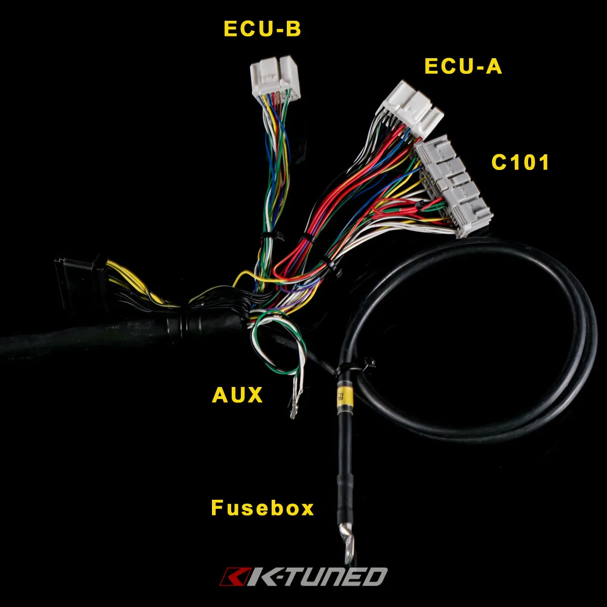 K-Tuned Street-Grade w/Standard Heat-Shrink Loom - OEM Routing - Standard (No Power Wire) - KTH-404-ENG