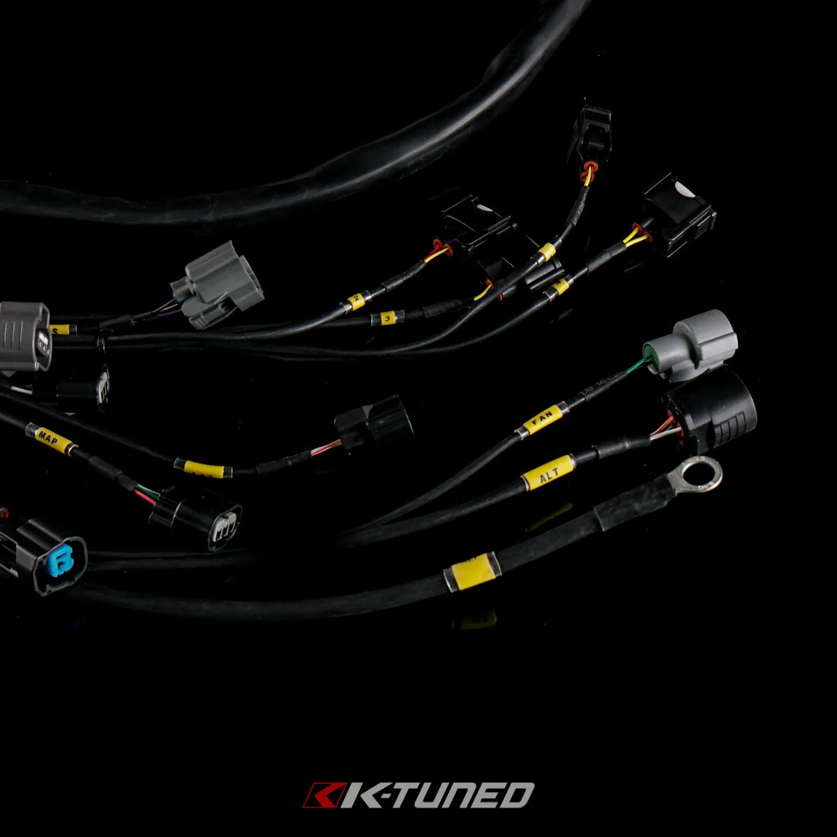 K-Tuned Street-Grade w/Standard Heat-Shrink Loom - OEM Routing - Standard (No Power Wire) - KTH-404-ENG