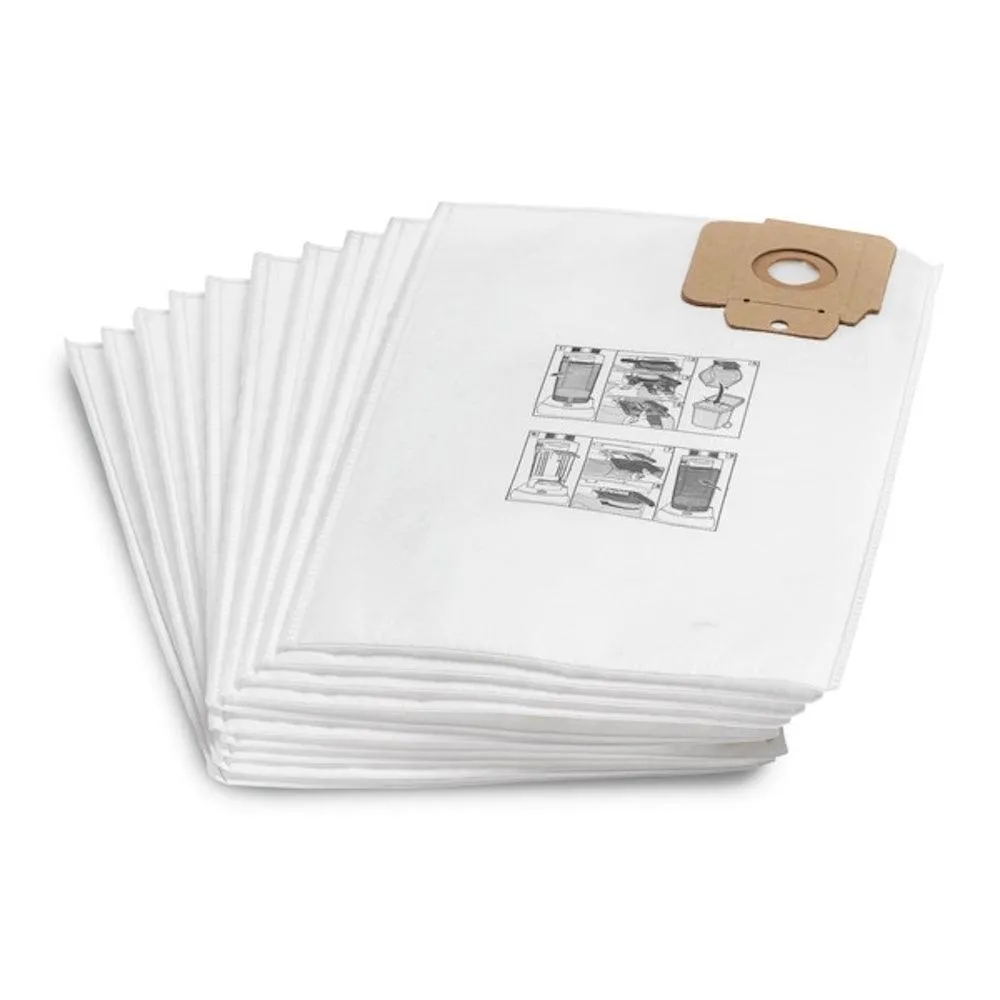 Karcher Vacuum Fleece Filter Bags | 10 Pack | 6.904-305.0