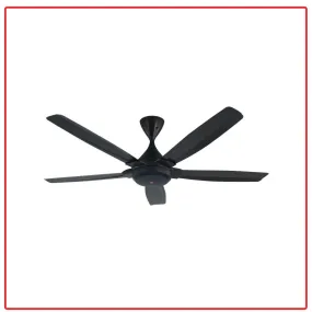 KDK K14QF-DG 140cm/56 Inch Remote Control Type with DC Motor Ceiling Fan (Dark Grey)