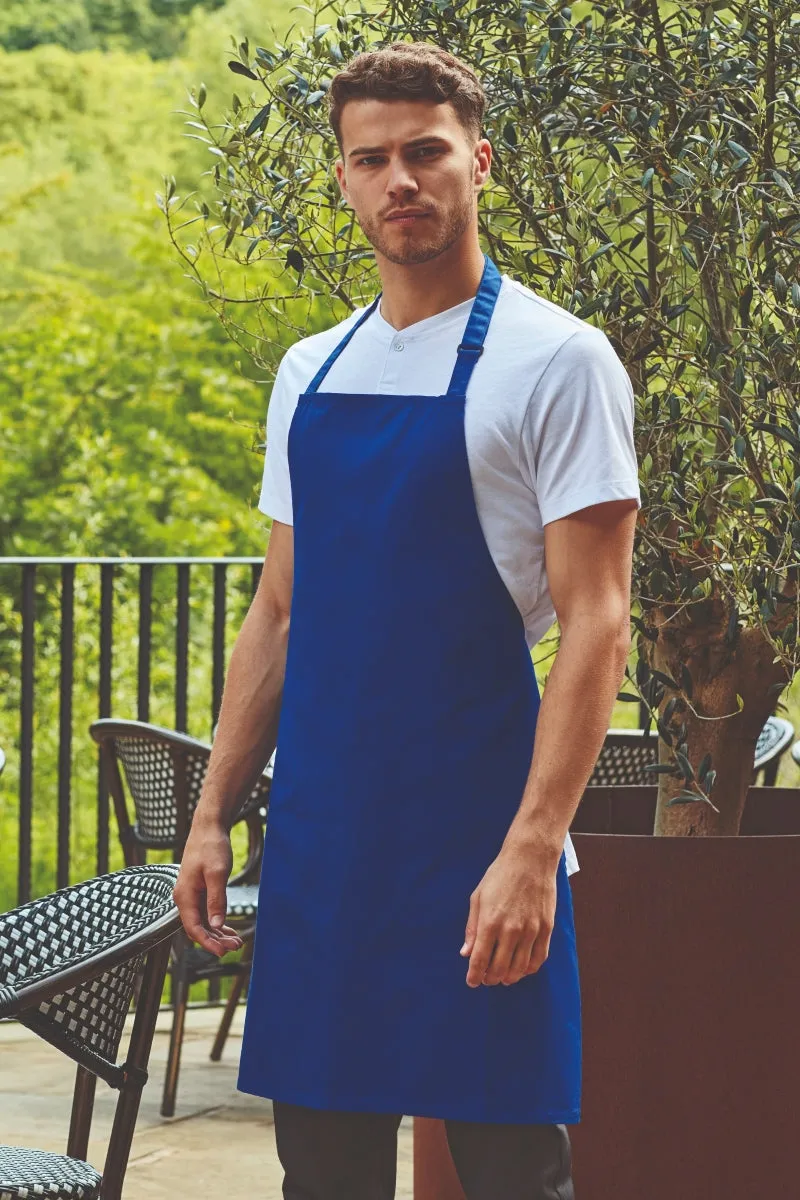 Khaki Sustainable Bib Apron (No Pockets)