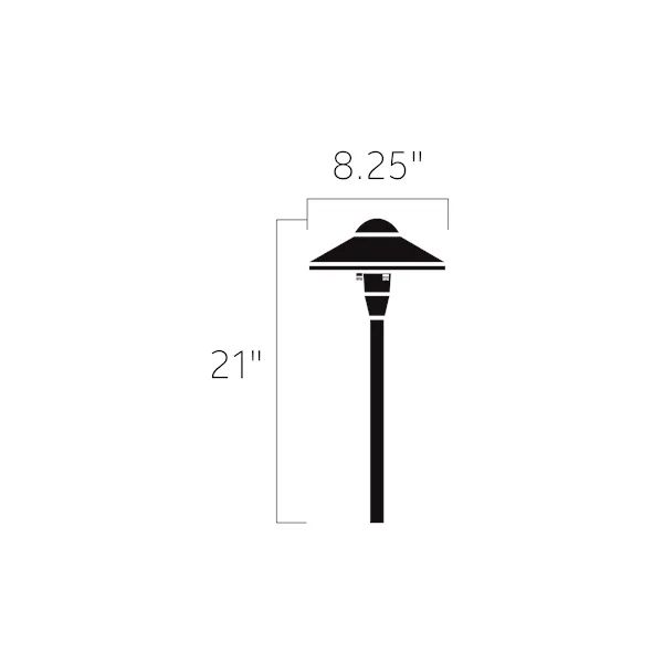 Kichler 15810CBR27 12V LED 8" Dome Path Light