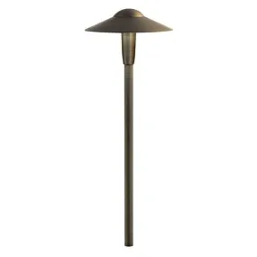 Kichler 15810CBR30 12V LED 3000K 8" Dome Path Light, Centennial Brass