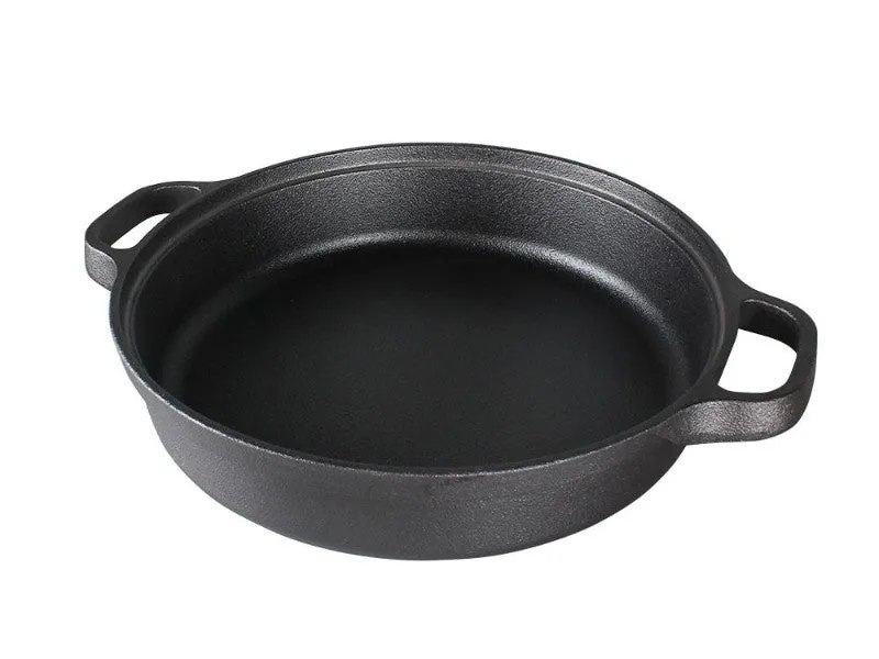 Kitchen Frying Pan, Cast Iron Binaural Frying Pan