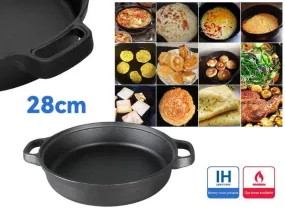 Kitchen Frying Pan, Cast Iron Binaural Frying Pan