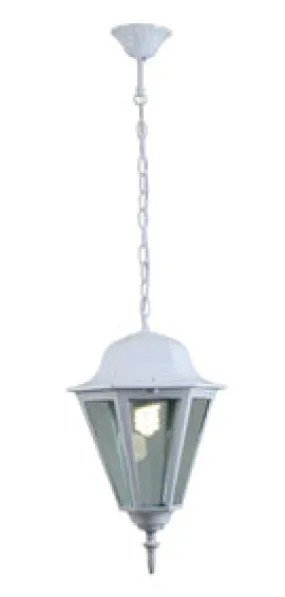 Lantern 6 Panel Pendant White