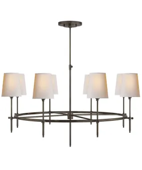 Large Bryant Ring Chandelier, Bronze