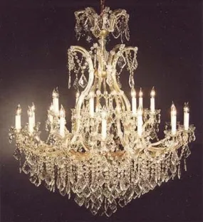 Large Foyer / Entryway Maria Theresa Empress Crystal (Tm) Chandelier Lighting H 52" W 46" - Go-A83-52/2Mt/24 1