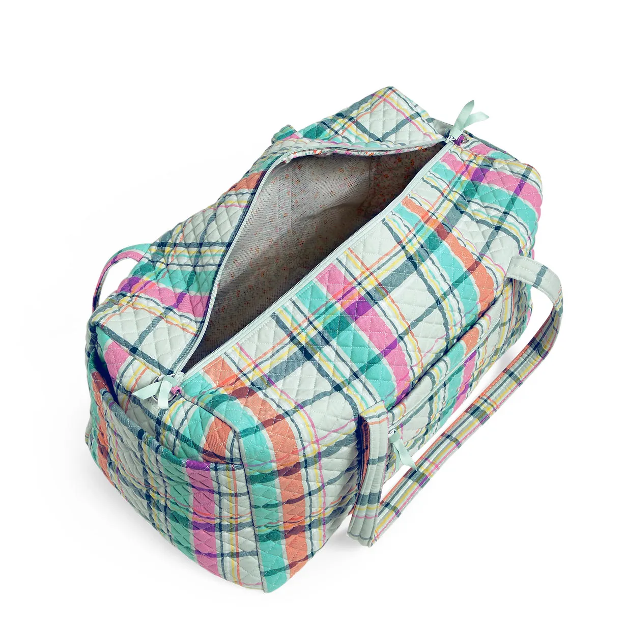 Large Travel Duffel - Pastel Plaid