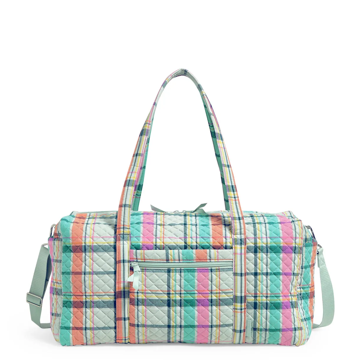 Large Travel Duffel - Pastel Plaid