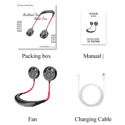 Leafless Portable Neck Hanging Fan