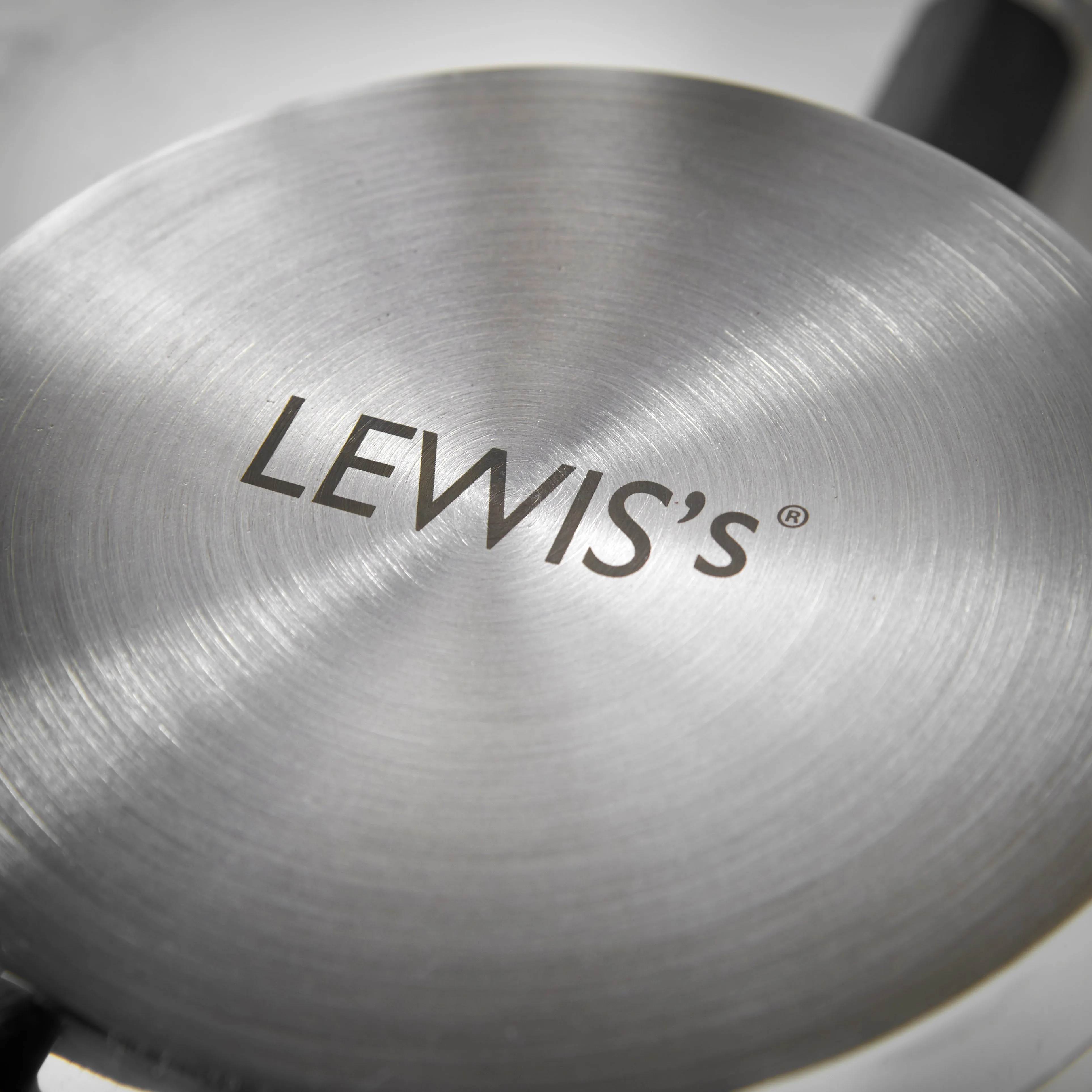 Lewis's Stainless Steel 3 Piece Pan Set with Silica Handles - Silver