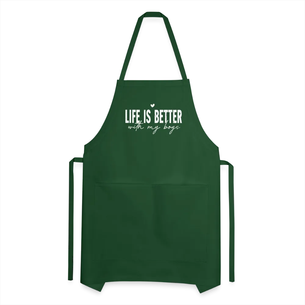 Life Is Better With My Boys - Adjustable Apron