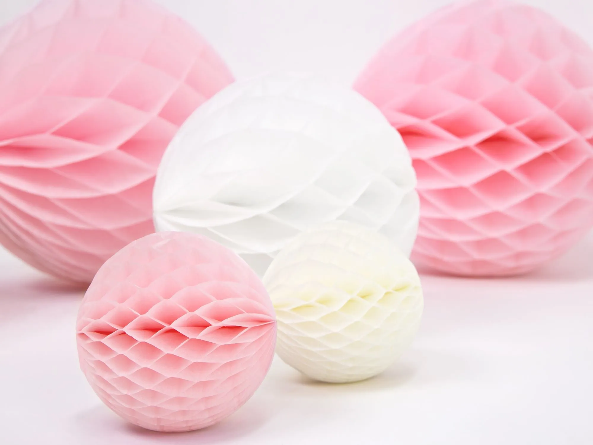 Light Pink Honeycomb Ball Party Decoration 10cm