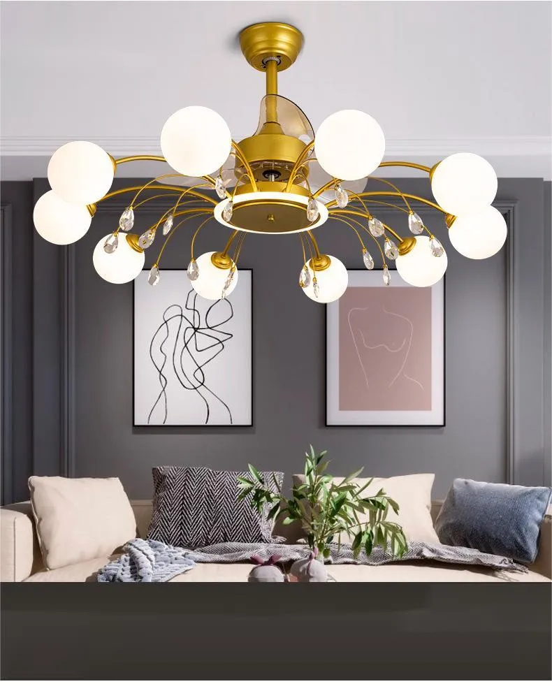 Living Room Ceiling Fan Lamp Creative Chandelier