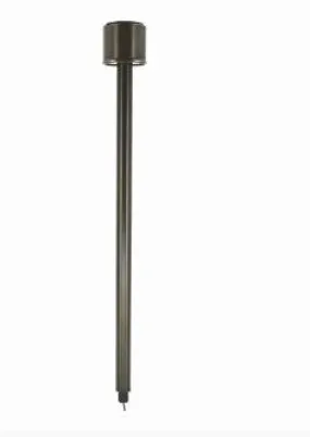 Lumien Brass Path Light Module with 18" Riser, 8W, 2700K, Adjustable Beam Spread, Antique Finish - w/  LAP-002