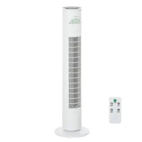 Maplin Plus 30" Freestanding Oscillating Tower Fan - White