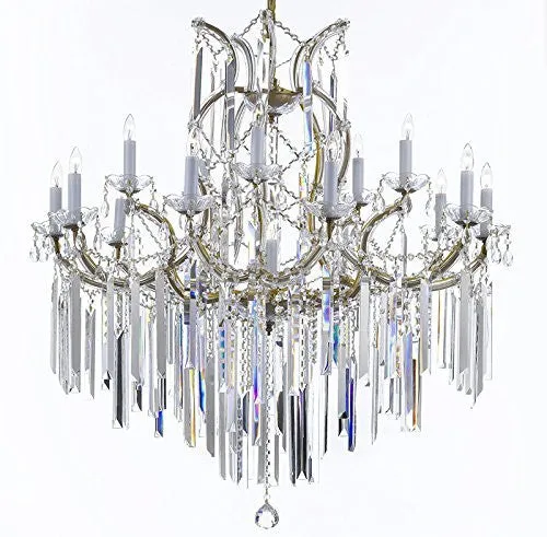 Maria Theresa Chandelier Empress Crystal (Tm) Lighting Chandeliers With Optical Quality Fringe Prisms H38" X W37" - A83-B40/21510/15 1