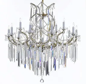 Maria Theresa Chandelier Empress Crystal (Tm) Lighting Chandeliers With Optical Quality Fringe Prisms H38" X W37" - A83-B40/21510/15 1