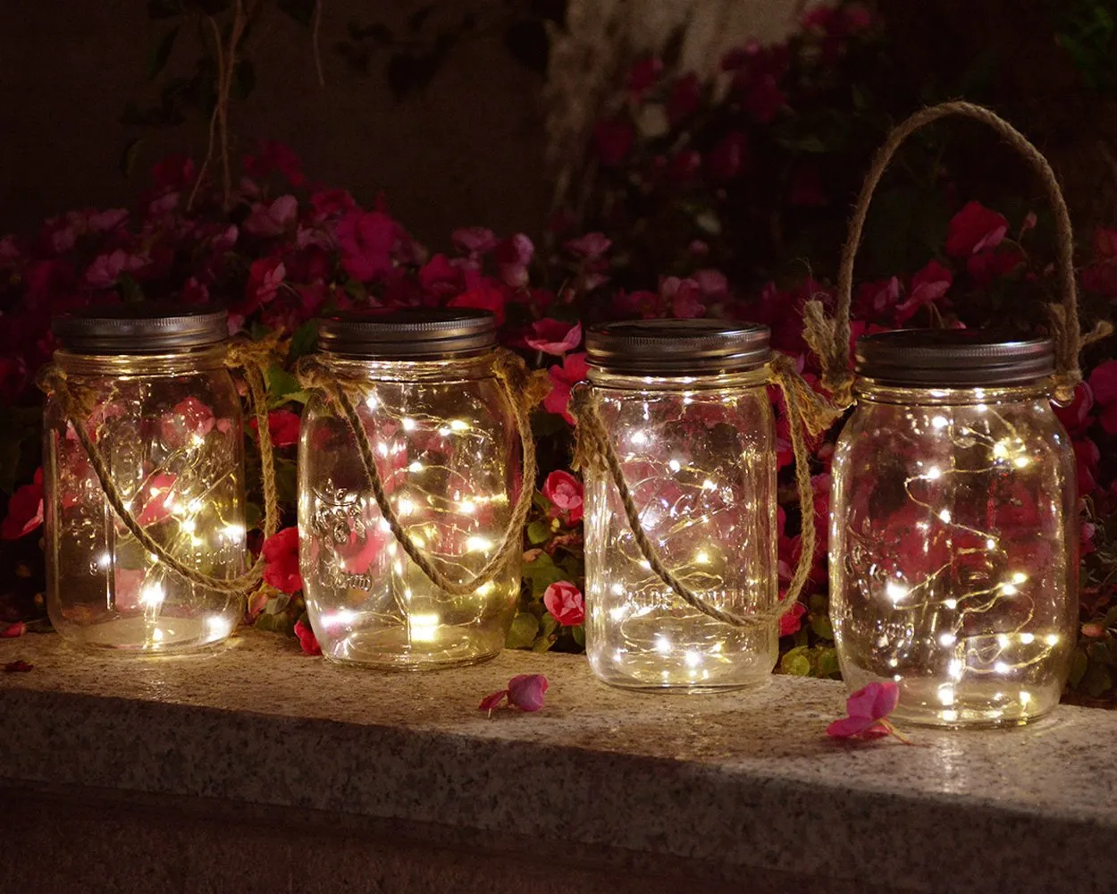 Mason Jar Hangers 6 Pieces Burlap Wire Hangers for Mason Jars