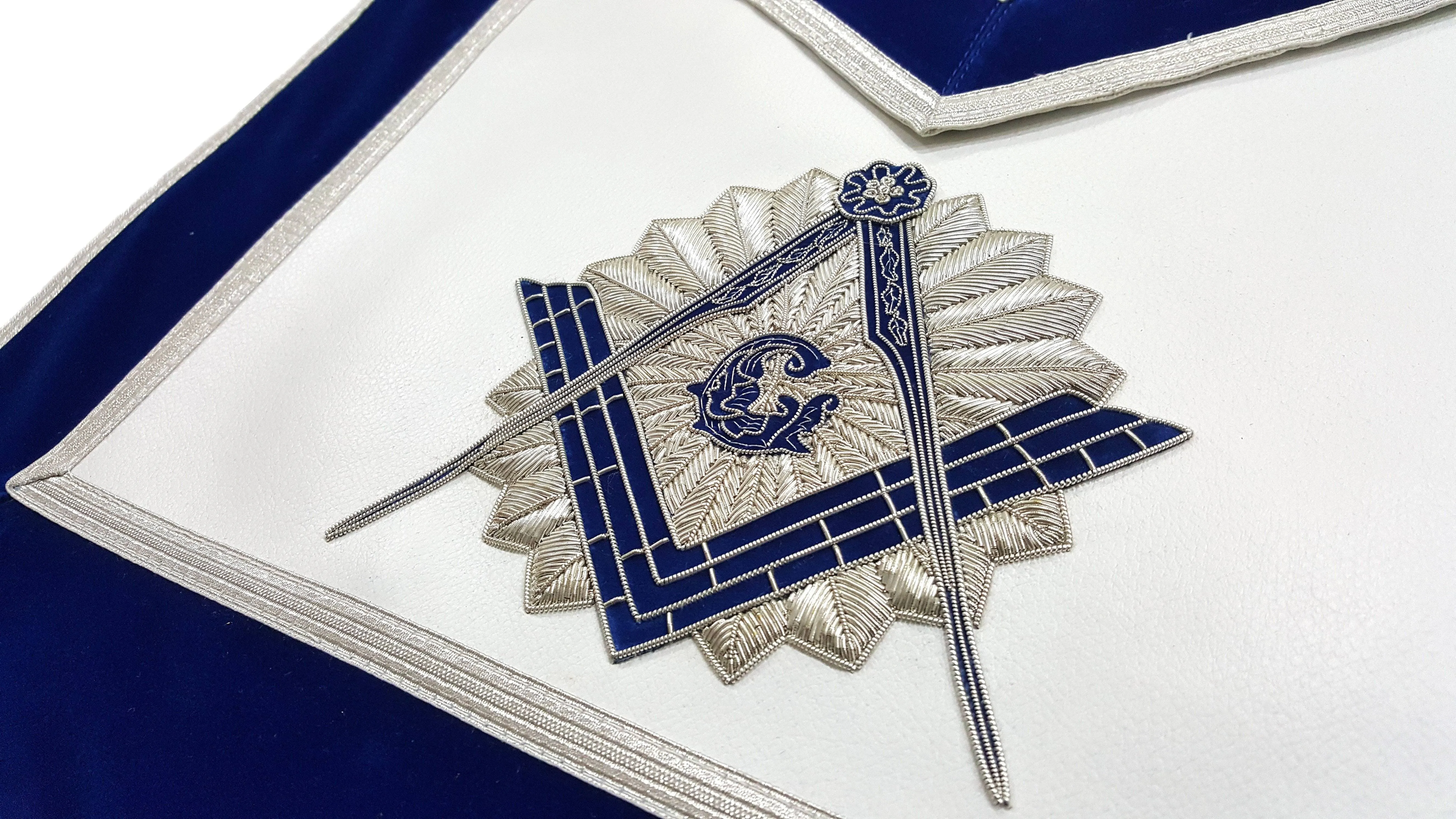 Master Mason Blue Lodge Apron - Royal Blue Velvet