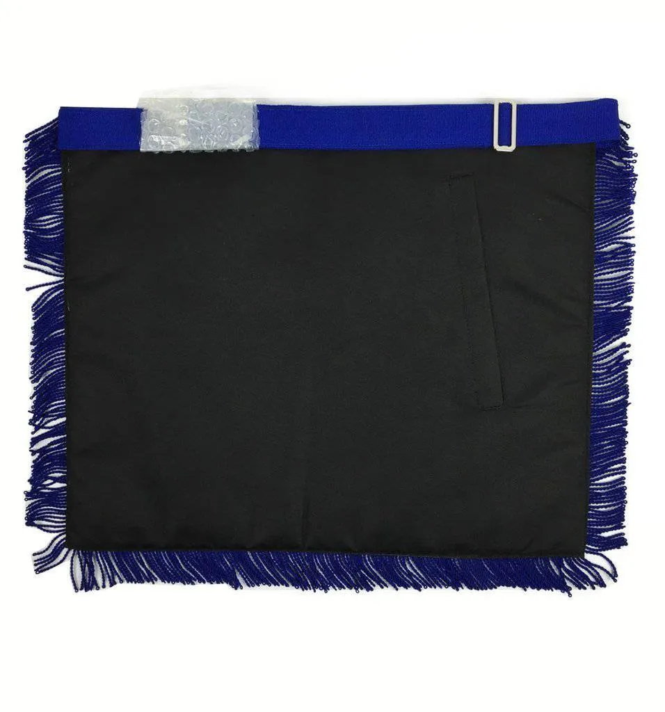 Master Mason Blue Lodge Apron - Royal Blue with Fringe