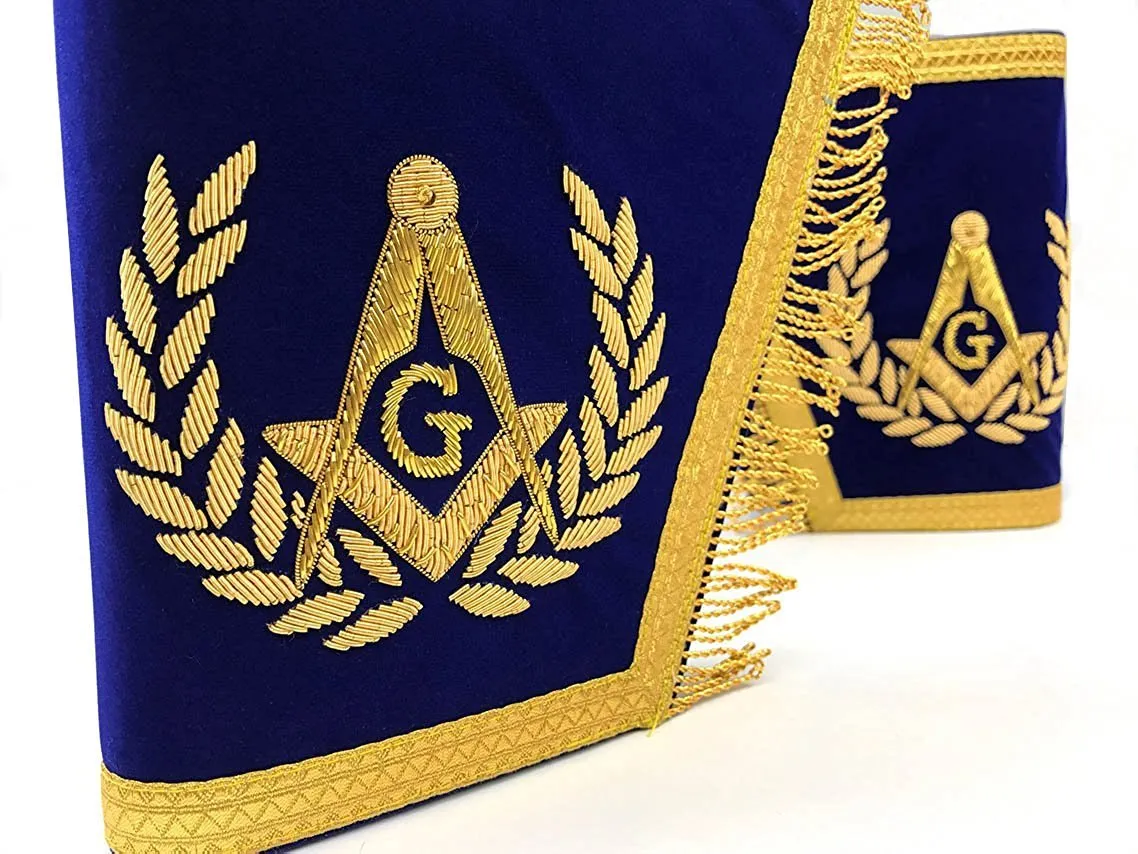 Master Mason Blue Lodge Regalia Set - Hand Embroidery