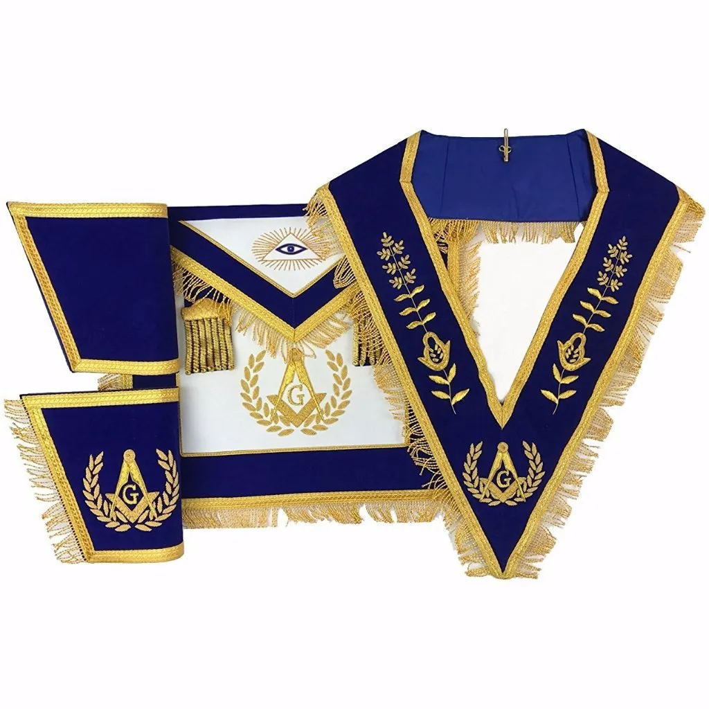 Master Mason Blue Lodge Regalia Set - Hand Embroidery