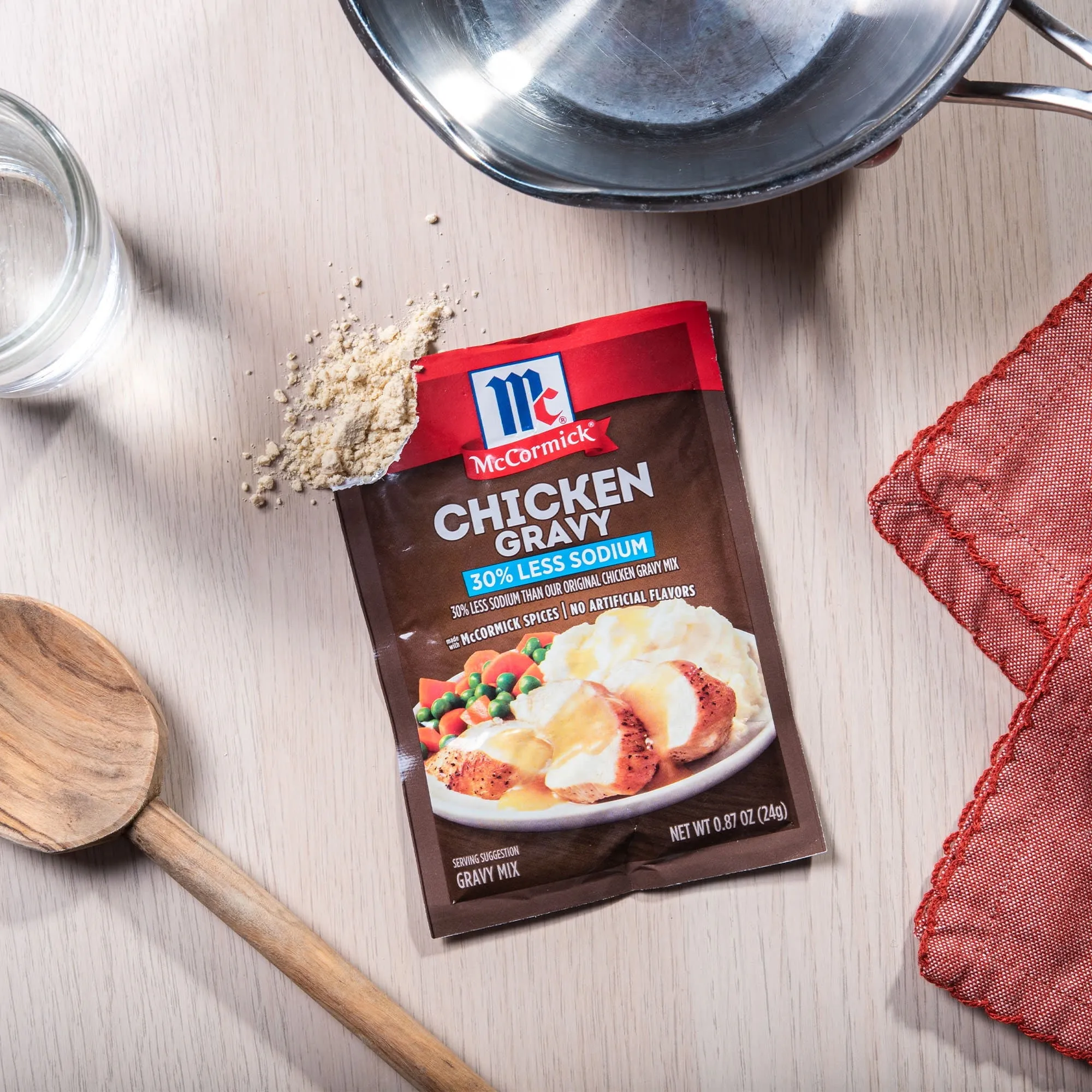 McCormick Gravy Mix - Chicken 30% Less Sodium, 0.87 oz Gravies