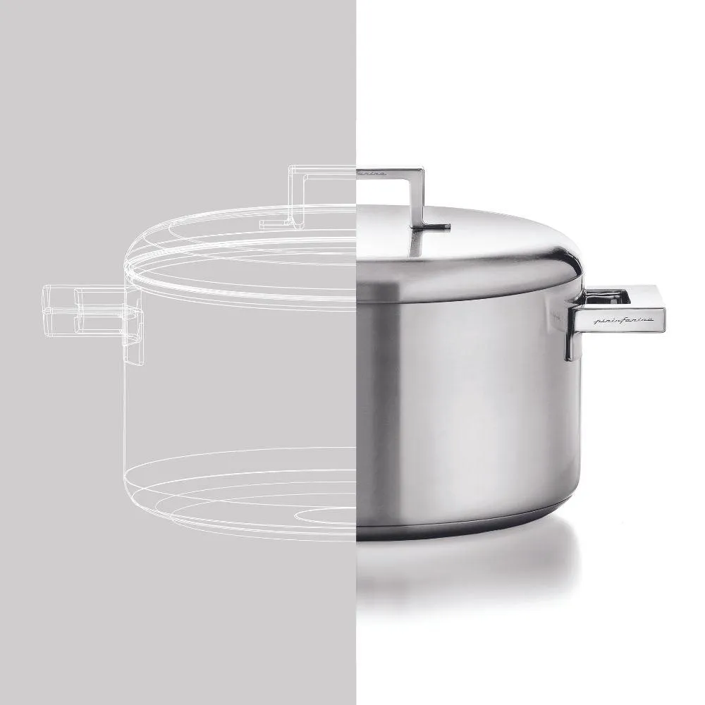 Mepra Stile by Pininfarina casserole two handles diam. 22 cm. stainless steel