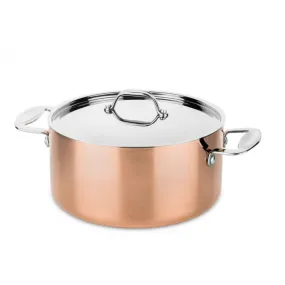 Mepra Toscana Copper casserole with lid diam. 20 cm.