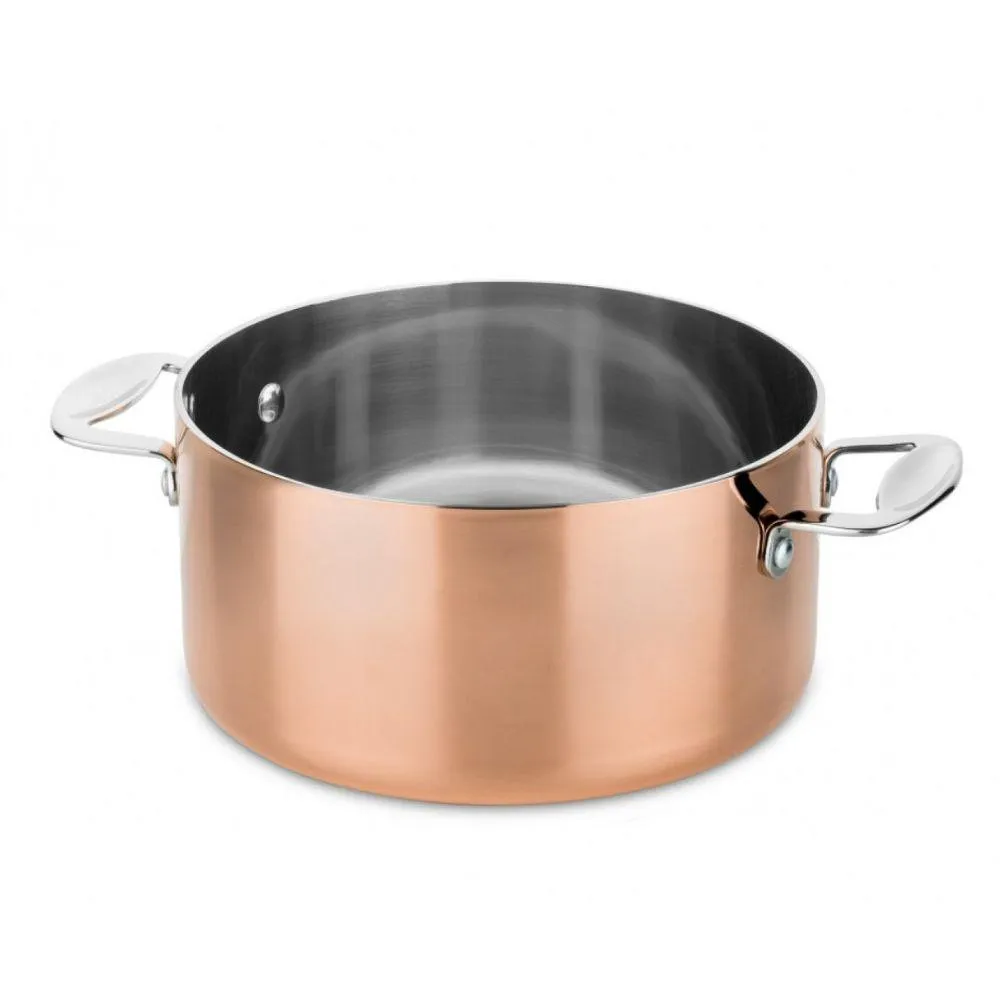 Mepra Toscana Copper casserole with lid diam. 20 cm.