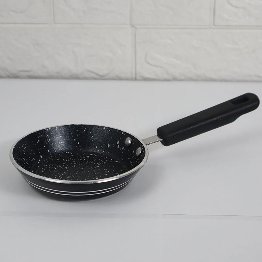 Mini Non Stick Marble Coated Black One Egg Frying Pan