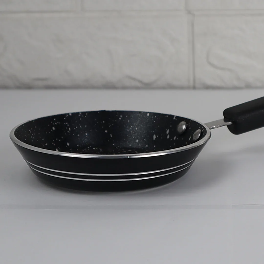 Mini Non Stick Marble Coated Black One Egg Frying Pan