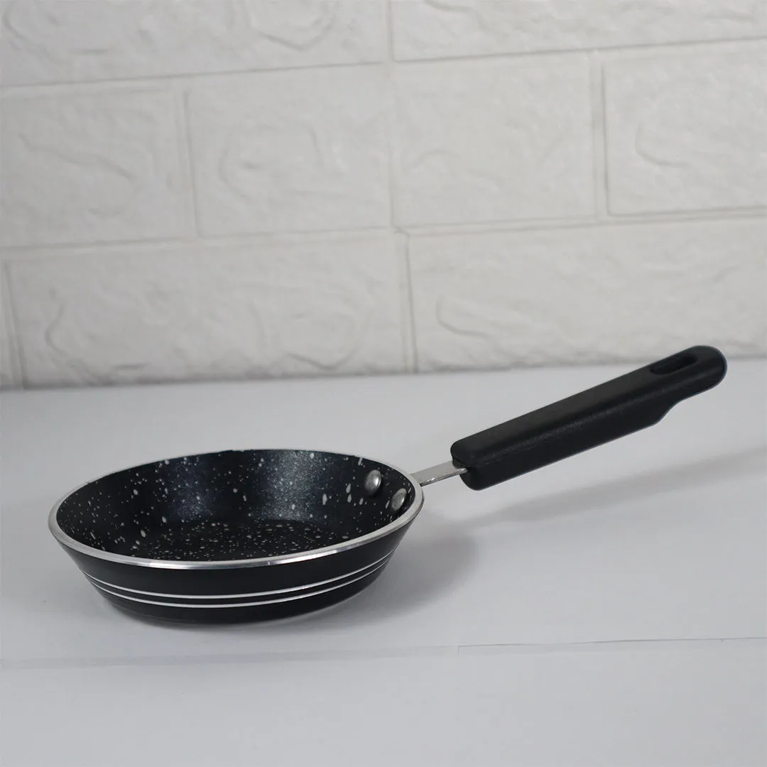 Mini Non Stick Marble Coated Black One Egg Frying Pan