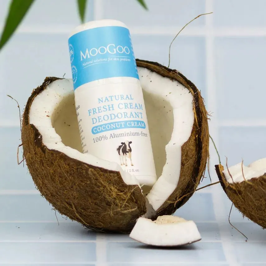 MooGoo Fresh Cream Deodorant 60g - Coconut Cream Exp: 01/26