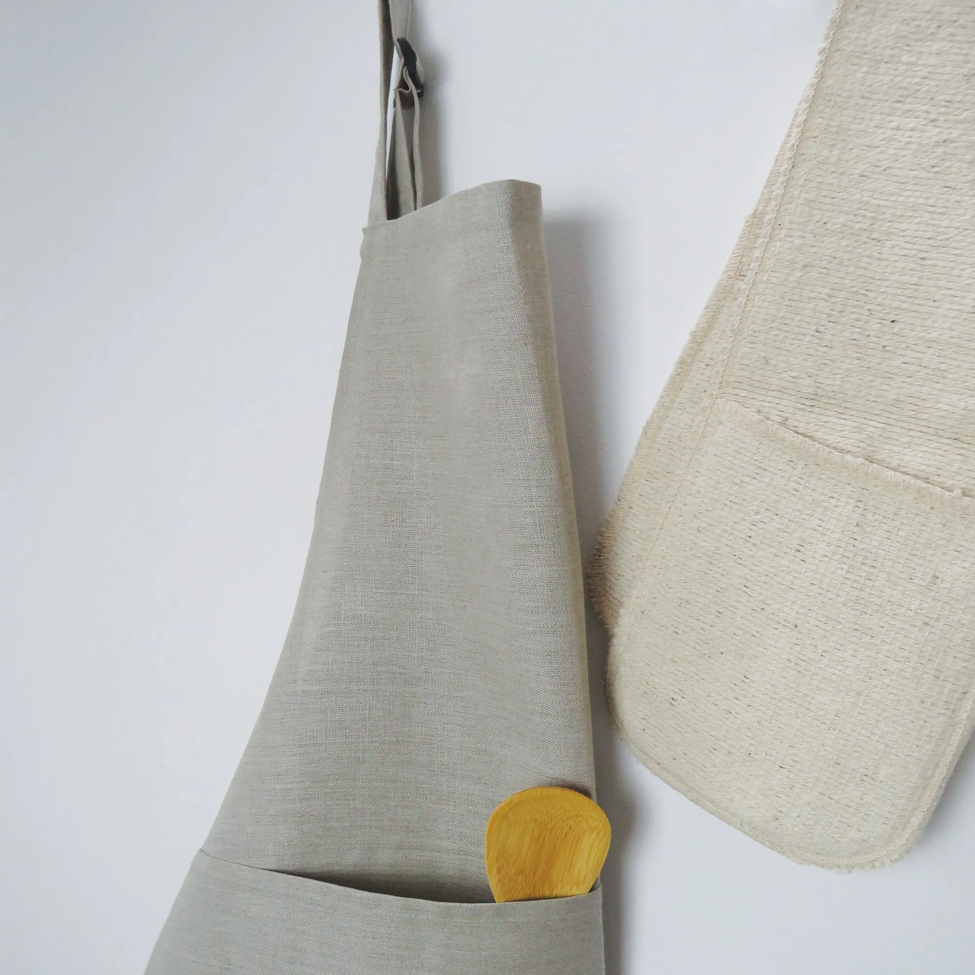 Natural Linen Bib Apron